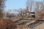 NS 7017 leads train 538 through Cove PA